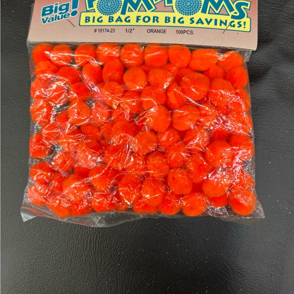 Orange Pom Poms balls crafts
